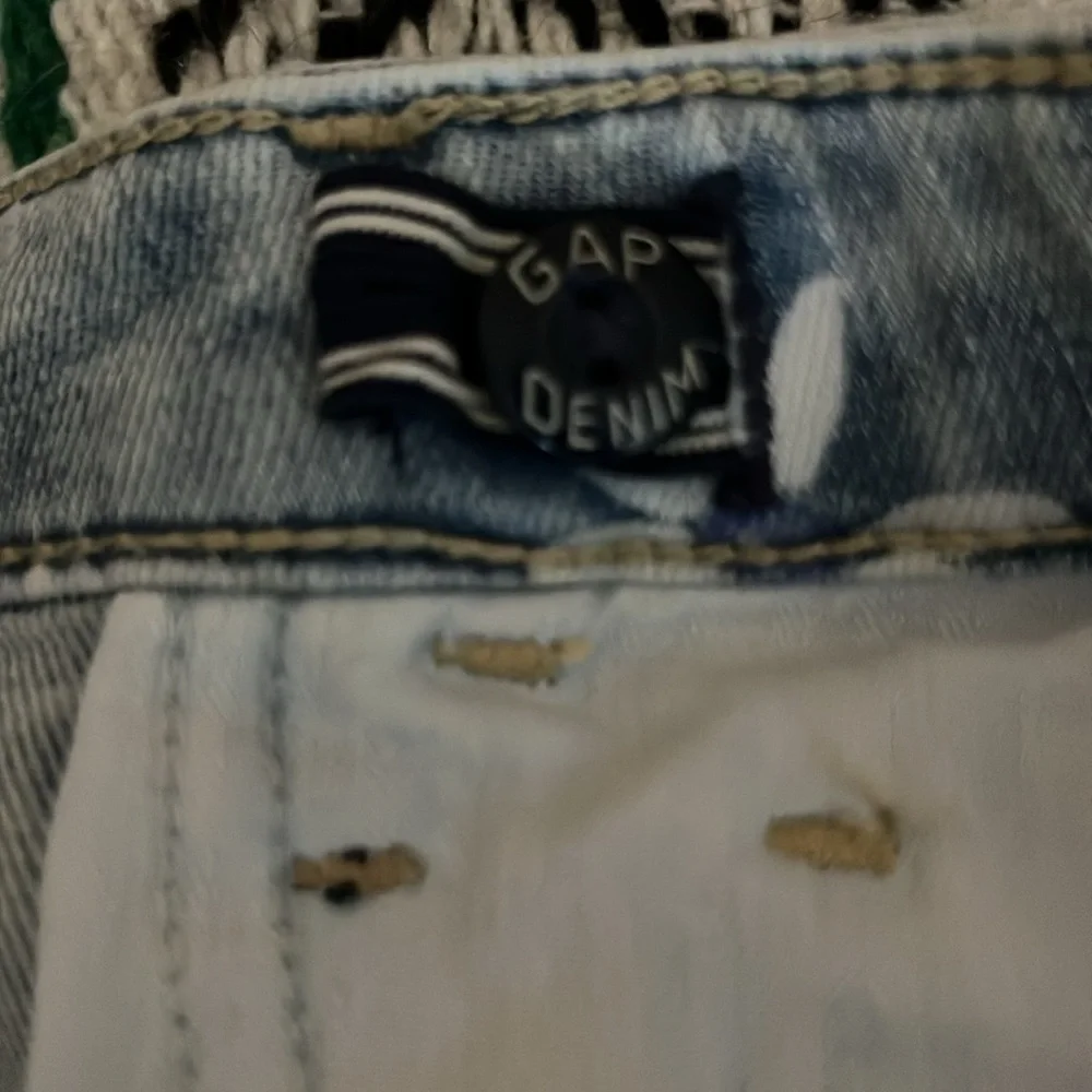GAP KIDS Floral Blue Jeans super skinny ankle fit size 14